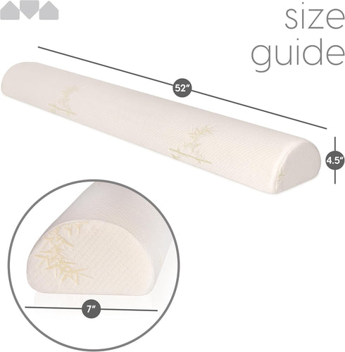 Milliard Bed Bumper Toddler Foam Bed Rail with Bamboo Washable Cover and Non-Slip Hypoallergenic Water Resistant, Kids
