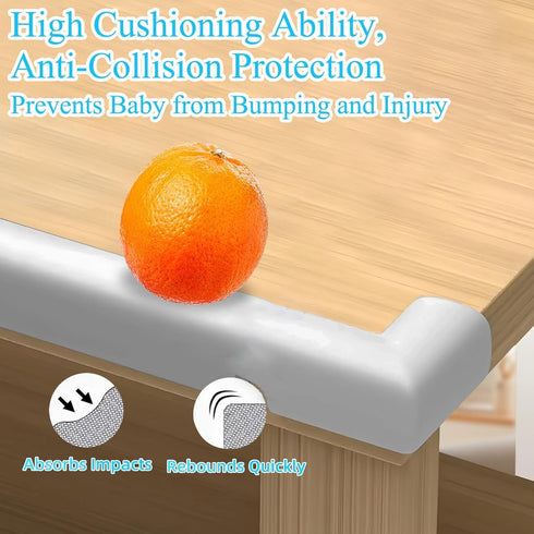 ZOMPAGO Baby Proofing Corner & Edge Protectors, Grey Foam L-Shape Self-Adhesive Bumper Strip, Baby Safety Bumpers