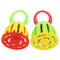 Handheld Jingle Ring Sleigh Bells: 2Pcs Cartoon Handbell Rattle, Luminous Musical Instrument for Kids