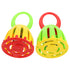 Handheld Jingle Ring Sleigh Bells: 2Pcs Cartoon Handbell Rattle, Luminous Musical Instrument for Kids