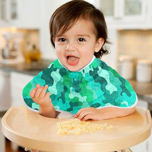 decor gift 4 Pack 22x11in Cotton Burp Cloths Good Absorbent? Mint Green Camouflage Baby spit up Rags for Babies Girls
