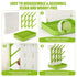 Flysich 2PCS Countertop, 12 Baby Bottle Drying Rack, Space Saving Baby Bottle Organizer for Vertical Bottle Dryer