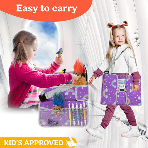 PILLANI Kids Travel Tray for Car, Car Seat Tray for Kids Travel, Lap Tray for Road Trip Activities