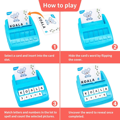 Learning Educational Toys, 2 in 1 Matching Letter and Number Games for Boys and Girls, Preschool Learning