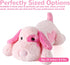 22 Inch 4.5 (22" 4.5 lbs) meowtastic Pink Dog Weighted Stuffed Animals - Pounds Weighted Plush Dog Stuffed Animals