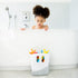 Gray Ubbi Bath Toy Organizer with Removable Drying Rack & Scoop for Toddlers