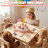 2-5, Pretend Play Food for Toddlers Wooden Birthday Fake Cake with Candles and Numbers,Tea Party Learning Kitchen Gift