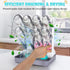 ZYLOHA 12 Baby Bottle Drying Rack: Space Saving Vertical Bottle Drying Holder with Brushes Holder - Large Bottle