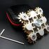 Pure Brass Fidget Spinner, Gears Linkage Toy for Focus Meditation, EDC, ADHD, 9 Gears, White