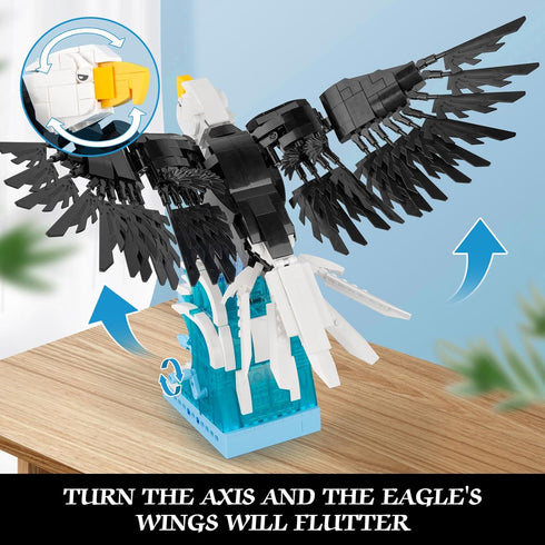 Set, 2 1 14+ (1018 Vziimo Ideas Eagle Animals Building MOC Eagle Creative Bird Model, Creator in Animal Lover Owl Birds