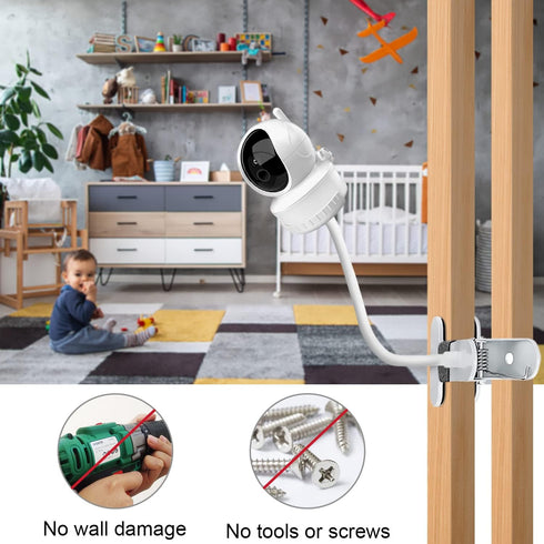 Baby Monitor Mount Compatible with Kidsneed SM935A/SM935C, iFamily SM650/SM651, ANMEATE SM650, Flexible Clip Clamp