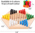 Wooden Chinese Checkers Board Game Set, Colorful Chinese Checkers Board Game Classic Strategy Family Board Game for Kids and Adults 7.8 inch