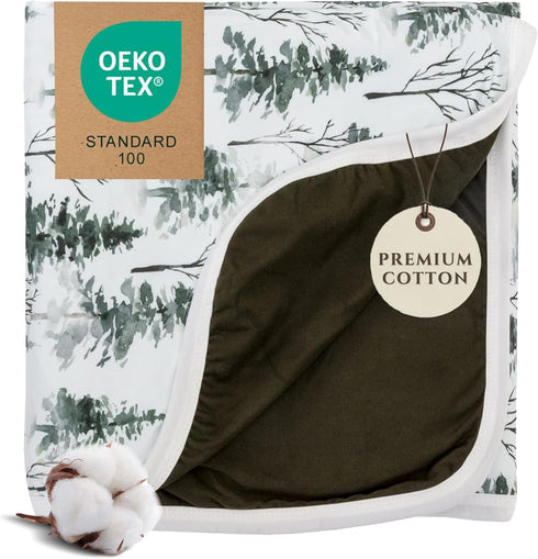 Pobibaby Soft Neutral Baby Blanket - Comfortable Premium Cotton Toddler Quilt, Ideal