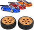 VBESTLIFE RC Car Tires, Aluminum Alloy Rubber Wheel Rims Replacement for ZD Racing 1/16 S16 EX16 (2Pcs)