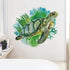 ROFARSO Lifelike Cute Green Sea Turtle Animal 3D Vinyl Bathroom Wall Stickers, Removable Wall Decals for Nursery and