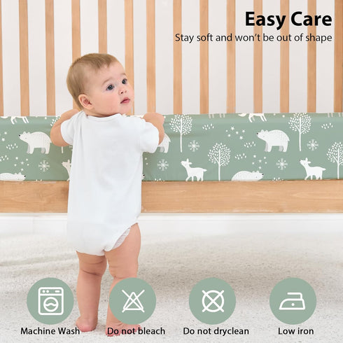 3 Pack 52x28 Baby Crib Sheets for Boys and Girls, Fitted Crib Sheets Neutral for Standard Crib and Toddler Mattresses