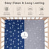 FILLEEP 2 Pack 52" 28" Baby Crib Sheets for Boys Girls Neutral, Crib Mattress Sheet for Standard Crib and Toddler