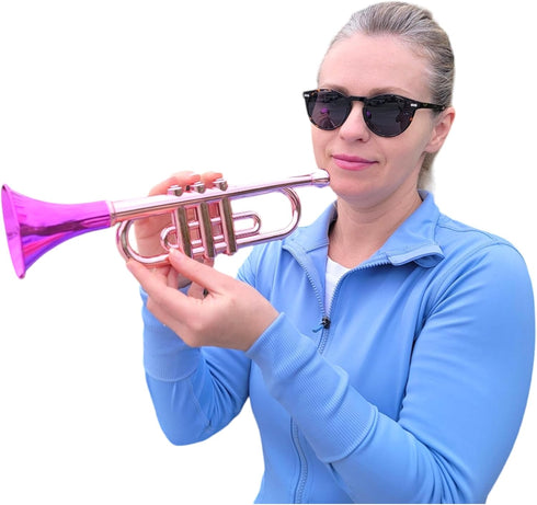 (13 Inch) (6 Metallic Trumpets Plastic Noisemaker Music Toys for Kids Instruments Noise Makers for Birthday Partie