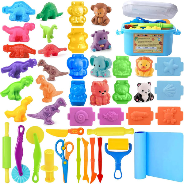 Wxqfumy Dough Tool Set, 31 Pcs Basic Dough Tools Kits for Kids, Dough