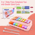 1-3, 1+ 3 1 8 Baby Piano Xylophone Toy for Toddlers Age Montessori Musical Toy Double Sided Cards Pink Educational Gift