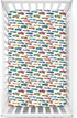 Race Car Themed Fitted Crib Sheet,Standard Crib Mattress Fitted Sheet Soft Polyester