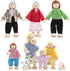 Wooden Doll House People, 8 Miniature Figures and 2 Pets, Dollhouse Family Set for Kids