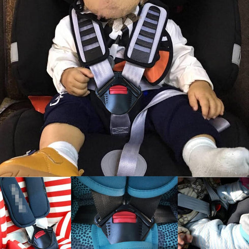 5PT 5 Universal Child Seat Toddler Harness Clip Fixed Lock Buckle Point Adjustable Strap for Stroller Baby High Chair