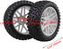 BQLZR 4X White Front Rear Wheel Rim Rubber Tyre Tires Replacement for RC 1:10 Off-Road by BQLZR