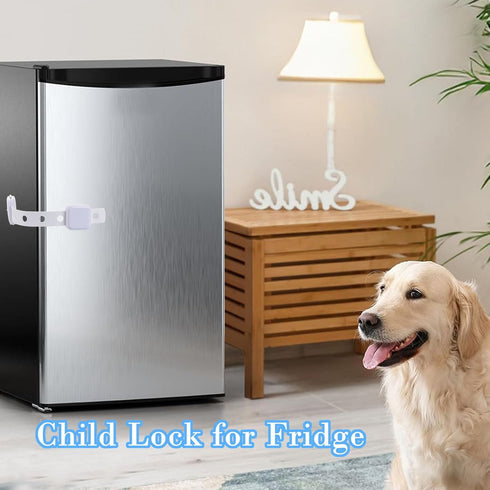 Fursafe&Q Cabinet Locks Baby Proofing, Baby Drawer Safety Locks -Adhesive Child Safety Lock Straps Adjustable Door
