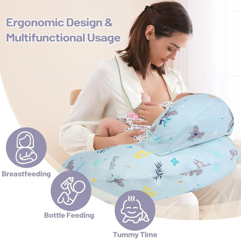 AMASKY Nursing Pillow for Breastfeeding, Breastfeeding Pillows for More Support for Mom and Baby, with Plus Size