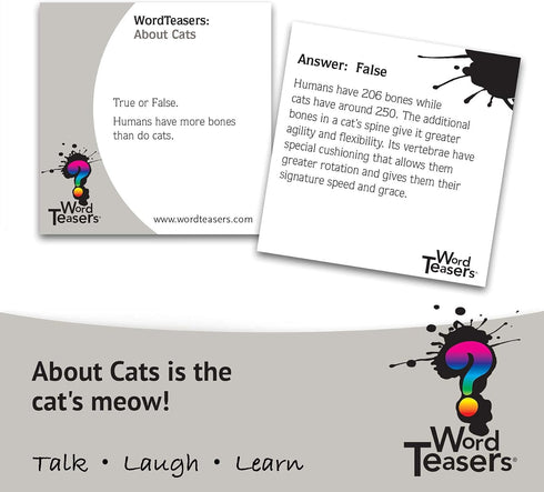About Cats Fun Trivia Game for Cat Lovers - Cat Themed Game for All Ages with 150 Cat Trivia Cards