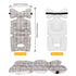 Baby Stroller Seat Liner Toddler Seat Stroller Cushion Pad Soft and Breathable 3D Air Mesh Cooling Pram Pushchair Seat Liners Universal for Infant (Gray White Geometry)