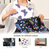 Grkkuti Purple Butterfly Portable Diaper Changing Pad Foldable Compact Diaper Changing Mat with Built-in Pillow Baby