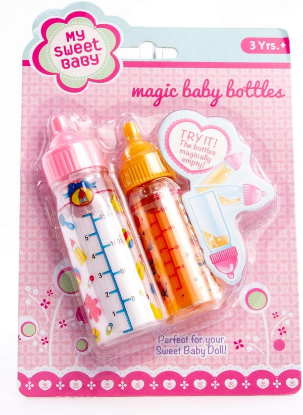 Toysmith My Sweet Baby Magic Baby Bottle Set, Two Bottles for Boys & Girls Age 3+