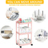 Volnamal Diaper Caddy - Plastic Diaper Organizer for Nursery Essentials, Baby Organizers and Storage, Movable Cart