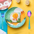 LIANYU 14-Piece Kids Silverware Set, Rainbow Toddler Utensils Flatware Set, Stainless Steel Child Cutlery Set