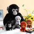 Lenwen 5 Pcs Plush Gorilla Stuffed Animals Set, 14 Inch Large Mommy Gorilla with 4 Baby Gorillas