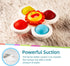 LiKee Strong Suction Cup Fidget Spinnerz Sensory Bath Toys for Baby 6-18 Months, Airplane Car Travel Toys (Farm)