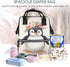KHIRY Backpack Mummy Backpack Diaper Bag Nappy Baby Bag Goose Wearing Flowers Multifunction Changing Bags for Travel