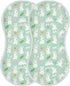decor gift 4 Pack 22x11in Cotton Muslin Burp Cloths Large Breathable Cute Bunny Rabbit Butterfly Flower Light Green