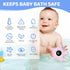 Bath Thermometer with LED Display, Digital Water Temperature Thermometer for Kids, Infant Safety Floating Toy, Yellow