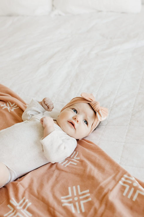 Mesa Large Premium Knit Baby Swaddle Blanket by Copper Pearl