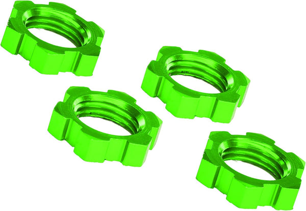 Traxxas Green Anodized-Aluminum 17Mm Splined Wheel Nuts for Vehicles