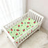 miaozhen 1 Pack 52x28 Cotton Baby Crib Sheets for Boys Girls Soft Breathable Green Playful Ladybugs Toddler Mattress