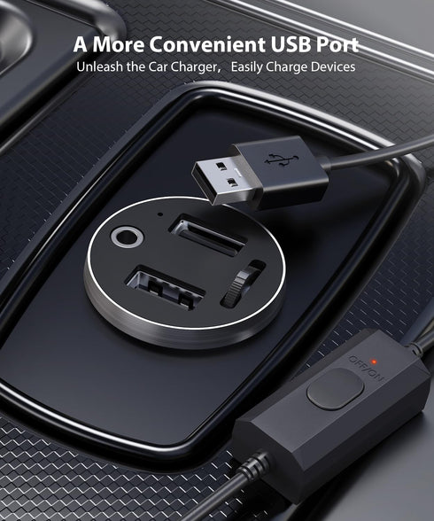LUCKVIEW 4FT USB Cable for Baby Car Camera Car Charger Cord,Compatible Baby MonitorSafe & Easy Installation Rear Seat