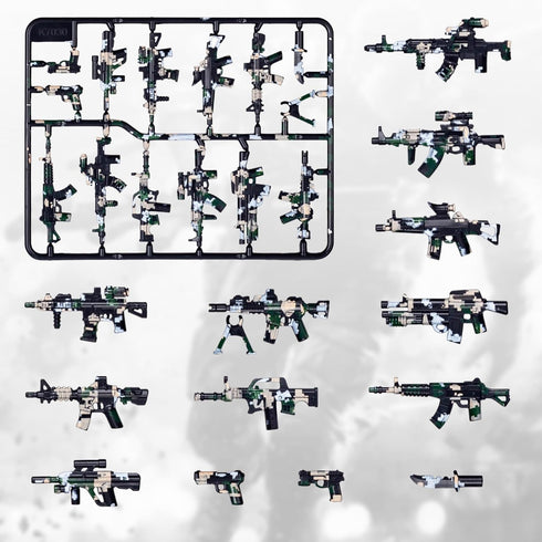 51 Pcs Toy Soldiers Figures US Camouflage Weapons Army Battle Toy Set - Military Accessories Kits for 3 Years Old and Up