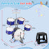 Upgraded Kids Drum Set for Toddlers 1-3, Plastic Musical Jazz Drum Instruments Kit for Birthday
