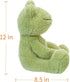 Apricot Lamb Toys Medium Plush Velvet Frog Stuffed Animal - Soft Cuddly Toy for Child (12 Inches)