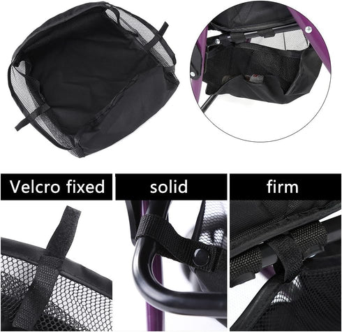 Baby Stroller Basket, Organizer Bag for Pram Pushchair Shopping Storage Case with Mesh Netting