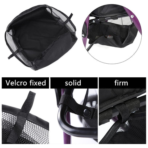 1Pc Baby Stroller Bottom Basket, Under Baby Stroller Storage Organizer, Oxford Fabric, Universal with Large Storage
